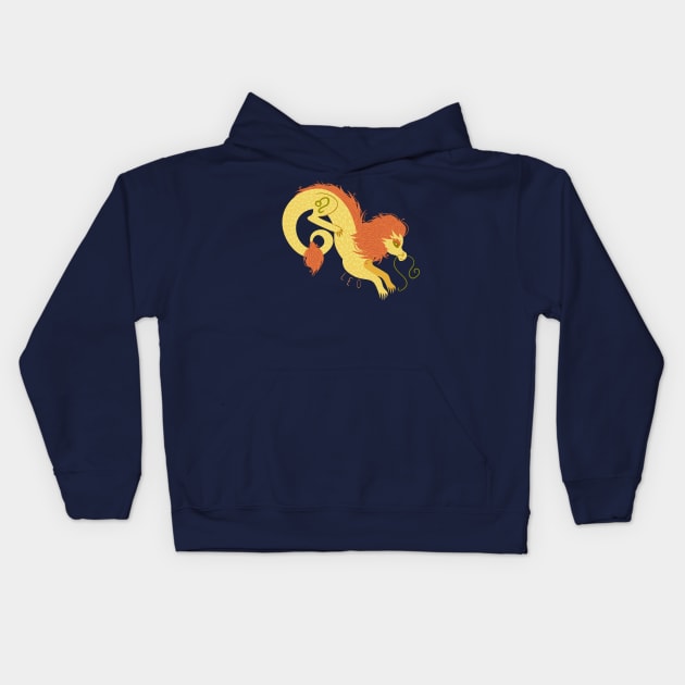 Leo Dragon Kids Hoodie by LexaStrong